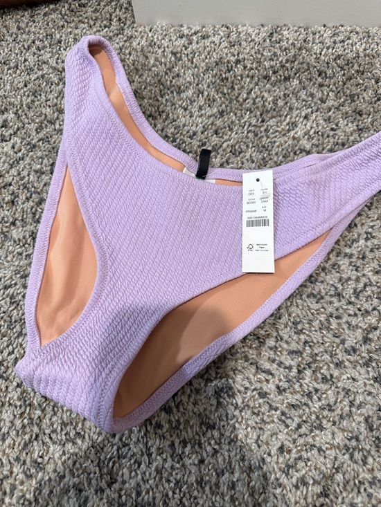 J. Crew Other - J. Crew Bikini Bottom Curved High Waist Purple Scrunchie NWT medium
